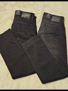 Mavi Marcus Men’s Slim Straight Leg Jeans in Washed Black